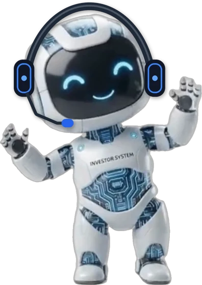 Investor Lead System support robot wearing a headset