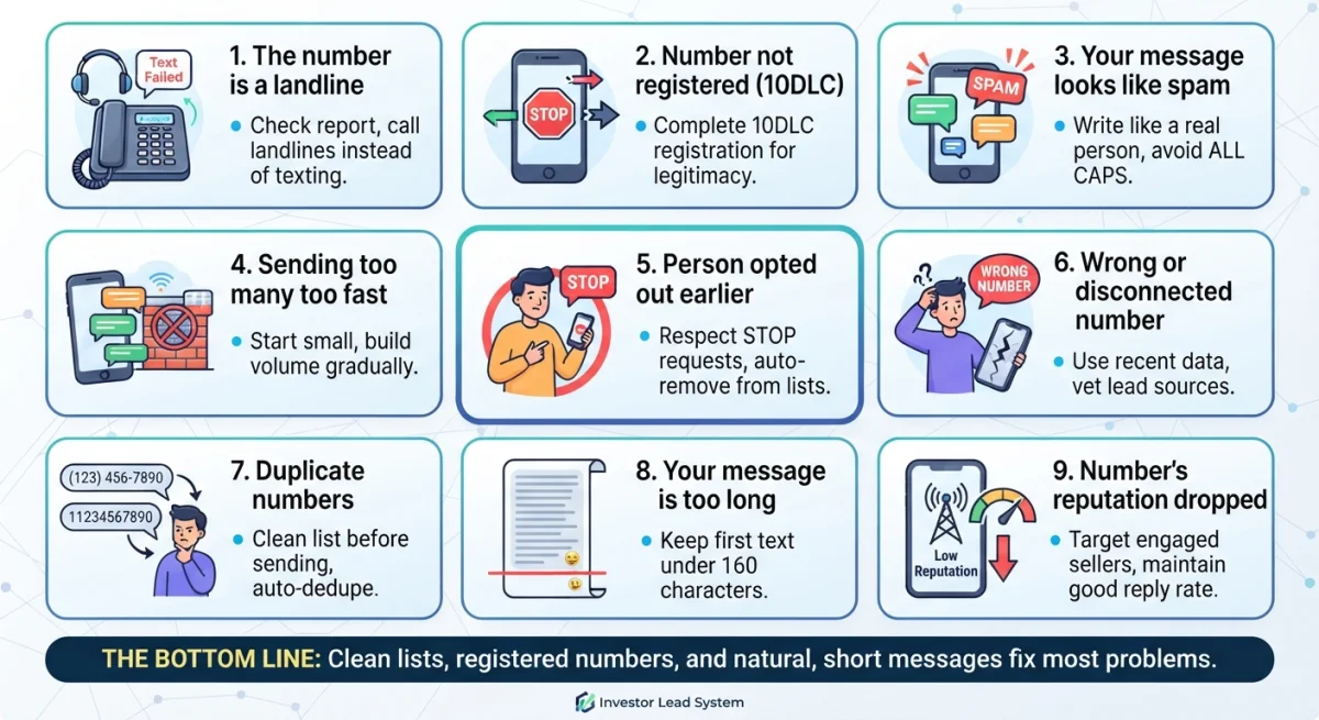 Why Aren't My Real Estate Texts Being Delivered? 9 Common Causes and How to Fix Them